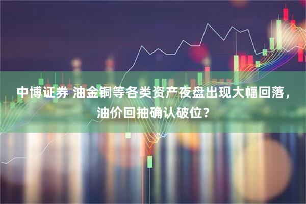 中博证券 油金铜等各类资产夜盘出现大幅回落，油价回抽确认破位？